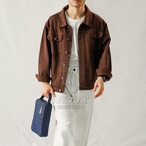 Veste d'hiver côtelée en jean uni léger, confortable, au meilleur prix, en vente - Product Image 5