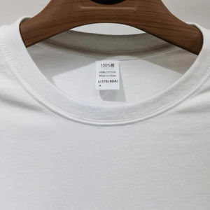 T-shirt blanc 100% coton unisexe, t-shirt à col rond de haute qualité pour hommes, t-shirt Herren, t-shirt Uomo - Product Image 5