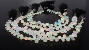 Natural Ethiopian <b>Opal</b> Smooth Pear Shape Beads 8 Inch Strand Flashy Welo <b>Opal</b> Beads High Quality Natural <b>Opal</b> Beads 5x7-6x8MM - Product Image 4