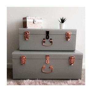 กล่องเหล็กเก็บสัมภาระแบบวินเทจมาถึงใหม่กล่องเก็บแบบมีสไตล์ตามสั่ง - Product Image 6