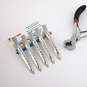 Factory Wholesale <b>hair</b> Extension Tools <b>sectioning</b> <b>clips</b> with holes big Duck Bill <b>Hair</b> <b>Clip</b> styling extension installation <b>clip</b> - Product Image 1