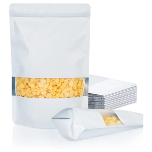 Sachet Doypack Personnalisé avec Logo de Marque, Qualité Alimentaire, Fermeture Ziplock, Fenêtre Transparente, Couleur Violette, Emballage Mylar, Vente en Gros - Product Image 3