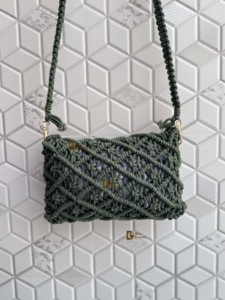 Bolso Bandolera de Mujer Tejido a Crochet, Estilo Bohemio Vintage, para Playa, Verano, Color Blanco, Diseño Personalizado - Product Image 4