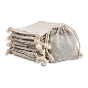 Cotton Canvas Fabric Gift Packaging Pouch Bottom Soft Cotton Drawstring <b>Bag</b> With Custom Logo High Quality Shopping <b>Bags</b> - Product Image 3