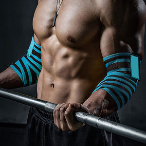 ผ้าพันข้อศอกแบบยืดหยุ่นปรับได้สำหรับนักเพาะกาย อุปกรณ์ออกกำลังกายคุณภาพสูงสำหรับการฝึกซ้อมและฟิตเนส - Product Image 3