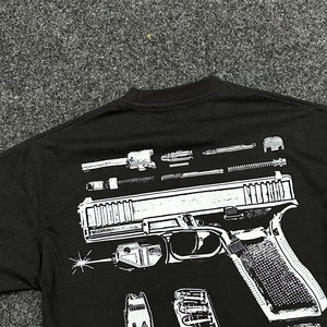 T-shirt personnalisé pour homme, col rond et manches courtes, 100% coton, faible MOQ, impression sérigraphique, motif uni, grandes tailles - Product Image 5