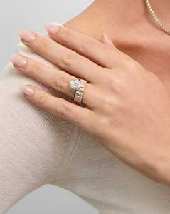 Multi Row <b>Diamond</b> Wedding Band 14k Solid Gold Round Lab Grown <b>Diamond</b> Statement Wide Eternity <b>Ring</b> Modern Luxury <b>Rings</b> Wholesale - Product Image 6