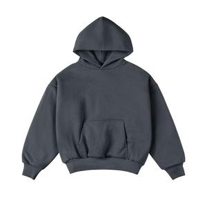 Sweat à capuche d'hiver personnalisé pour homme, épais, brodé, streetwear écologique en coton biologique, molleton 100% coton, poche, coupe classique - Product Image 6