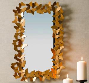 Rectangular Metal Wall <b>Mirror</b> With Butterfly Design Bohemian Decorative Framed <b>Mirror</b> For Home Interior - Product Image 6