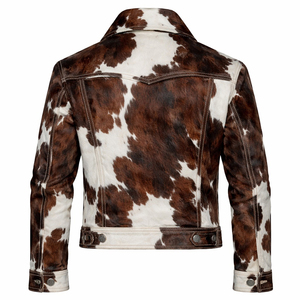 Chaqueta de Cuero Vacuno Estilo Bomber para Hombre, Diseño Clásico de Motociclista, Cierre Asimétrico, Casual, Personalizable, Transpirable y Ecológica - Product Image 3
