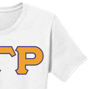<b>White</b> Short Sleeve <b>T</b>-<b>Shirt</b> with Orange and Blue ETP Graphic Crew <b>Neck</b> Casual Cotton Tee Custom Printed Streetwear Fashion - Product Image 4