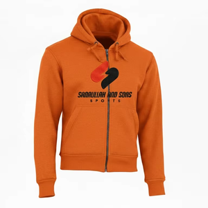 Sweat-shirt à capuche zippé pour homme de haute qualité, vêtements de sport personnalisés, respirant, décontracté, vente en gros - Product Image 1