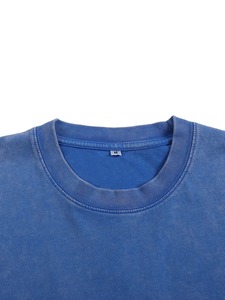 Camiseta Oversize Vintage para Hombre con Lavado Ácido, de Algodón 100% de 200GSM de Alto Gramaje, Cuello Redondo, Manga Corta, con Letras, Antiencogimiento, Estilo Urbano Personalizado - Product Image 3