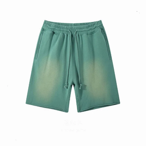 Shorts de sport personnalisés en molleton bouclette épais 100% coton, sérigraphie, streetwear vintage, délavé soleil, effet délavé à l'acide pour homme - Product Image 5