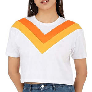 Trendy Summer Plaid Girls Crop Top Ribbed Casual Streetwear Stylish Women's T-Shirt Comfortable Soft Fabric - Product Image 2