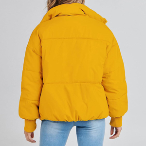 Custom <b>Women</b> Bubble <b>Jacket</b> Winter <b>Lightweight</b> Warm Puffer Coat Hooded Waterproof Windproof Outdoor Casual Wear OEM - Product Image 4