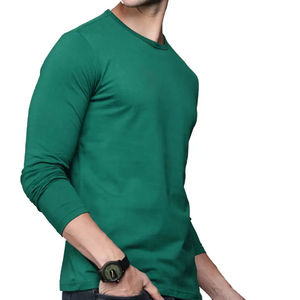 Camiseta de manga larga para hombre, estilo urbano, corte regular, 100% algodón, diseño de color personalizado, alta calidad, talla personalizable, nuevo estilo. - Product Image 4
