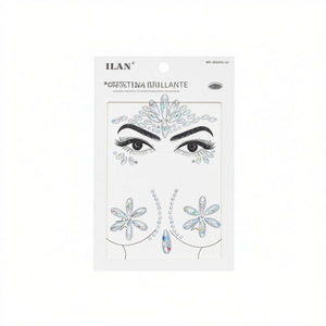 Adesivi viso glitterati ILAN, design brillante per decorazioni facciali - Product Image 2
