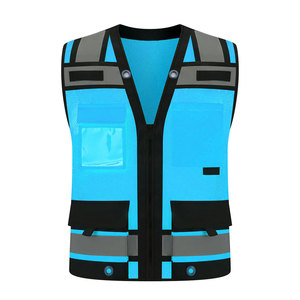 Chaleco de Seguridad Reflectante para Hombre, Alta Visibilidad, Bolsillos Amplios, Impermeable, para Trabajo y Construcción, Etiqueta Personalizada - Product Image 1