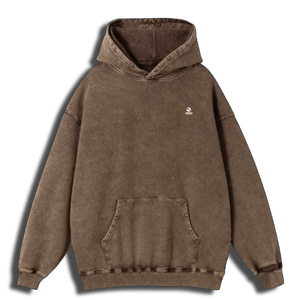 Manufacturer Custom Screen Print 100% Cotton Terry Vintage Acid Washed Hoodie Men's Blank Plain Raw Hem Washed Hoodies - Product Image 1