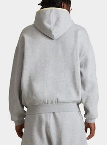 Heavyweight Cotton Fleece Hoodie Custom Embroidered Hooded Sweatshirt Oversized Unisex Streetwear Wholesale OEM Supplier - Product Image 2