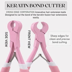 Pinzas de doble resorte para quitar extensiones de cabello con queratina, herramienta de acero inoxidable de acción fácil para profesionales del cabello - Product Image 4