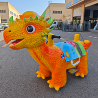 Manège Dinosaure Électrique Animatronique d'Extérieur pour Enfants Dino City, Équipement de Jeux Intérieur en Métal et Silicone, 100-500kg, pour Jeunes