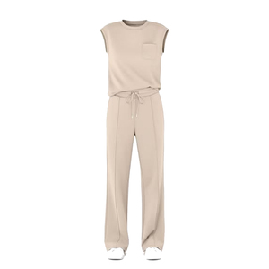 Fournisseur de premier plan de survêtements légers pour femmes, survêtements de course pour femmes, ensemble 2 pièces, survêtement zippé pour femmes, 100% coton, vente en gros - Product Image 1