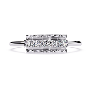 Anillos minimalistas de oro macizo de 14k con diamantes de corte redondo para mujer, para regalo, compromiso, aniversario, boda - Product Image 3