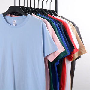 Camiseta de Manga Corta para Hombre, Cuello Redondo, Color Sólido, Corte Regular, 100% Algodón Jersey, Estilo Casual - Product Image 3