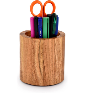 <b>Solid</b> Wood Pen Holder & Pencil Stand Hot Selling <b>Desk</b> Pen with <b>Wooden</b> Holder Pen Stand Modern Wood Holder - Product Image 1