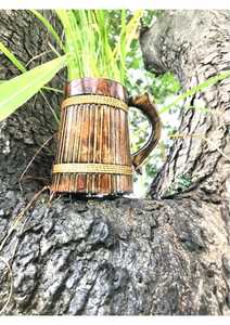 Chope à bière rustique en bois faite à la main : Chope viking, tasse à café - Product Image 4