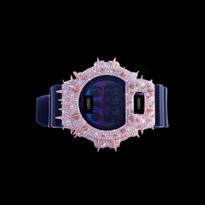 Reloj de pulsera de alta calidad con diamantes de moissanita VVS, bisel con incrustaciones, hecho a mano, estilo hip-hop para hombre, moderno, a precio de mayoreo. - Product Image 2