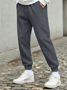 Pantalon de jogging épais en molleton de coton lourd pour homme, sur mesure, fabrication OEM - Product Image 4