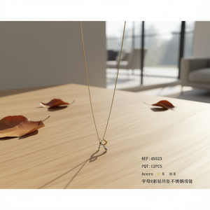 Collier avec pendentif en diamant lettre R en acier inoxydable, 6 pouces, style minimaliste, unisexe, à porter au quotidien - Product Image 3