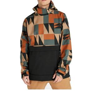 Blouson bomber pour homme à imprimé géométrique avec capuche amovible, coupe-vent, style streetwear, vêtement d'automne, coupe classique, fermeture éclair - Product Image 5