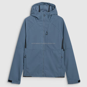 Vente en gros de vêtements Nardon, veste coupe-vent simple à logo personnalisé, veste coupe-vent à capuche zippée pour hommes - Product Image 5