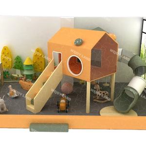 WejoyLand bambino al coperto Soft Play Loft in legno <span class=keywords><strong>parco</strong></span> <span class=keywords><strong>giochi</strong></span> <span class=keywords><strong>con</strong></span> piscina a sfera scivolo attrezzature per asilo nido per la sala <span class=keywords><strong>giochi</strong></span> angolo - Product Image 4