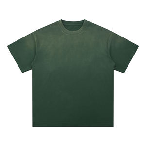 เสื้อยืดผู้ชายไซส์ใหญ่คุณภาพสูง สไตล์วินเทจฟอกสี ทรงโอเวอร์ไซส์ สตรีทแวร์ ฟอกสีแบบดิสเทรส ผ้าฝ้าย 100% ไซส์พลัส - Product Image 3