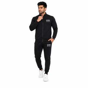 Conjunto Deportivo Unisex Gris Transpirable con Capucha y Estampado, Manga Larga, Color Sólido, Casual, con Bolsillos Laterales y Cierre con Cordón, Estilo Otoñal - Product Image 1