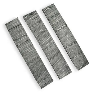 Ensemble de 3 lames Ahmad Fabric de 12 pouces en acier Damas, motif torsadé, qualité industrielle, à bord droit et pointe tombante, épaisseur 3 mm - Product Image 1