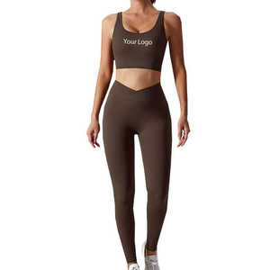 Ensemble de yoga unique pour femmes, 2 pièces, mode sportive, taille élastique, ensemble de yoga personnalisé en vente, ensemble de yoga fitness pour femmes - Product Image 1