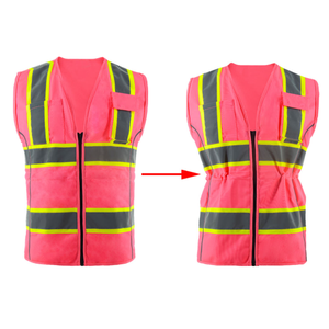 Chaleco de Seguridad Fluorescente de Alta Visibilidad, Diseño Ligero, Ajustable, Corte Entallado, Chaleco Reflectante para Mujer - Product Image 6