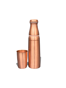 Bouteille en cuivre avec couvercle de la marque Indian Exports International (Cuivre pur certifié) - Product Image 3