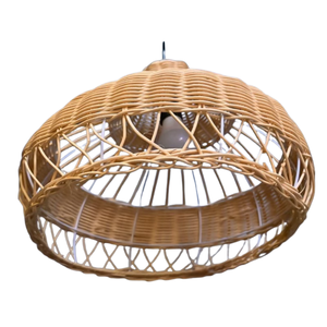 Ethnic Style <b>Rattan</b> Pendant Light Natural Wicker <b>Lamp</b> <b>Shade</b> Unique Hand-crafted Bamboo Lighting for Home and Garden - Product Image 5