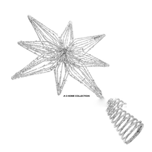 Fantastic Star Shape Design Christmas <b>Tree</b> <b>Topper</b> Silver Finished Best Selling <b>Tree</b> Christmas Decorations for Party - Product Image 4