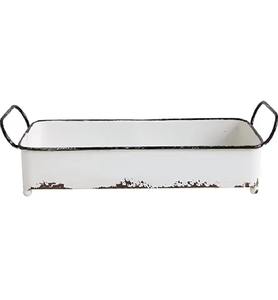 Bandeja rústica galvanizada ideal para servir comida en cocinas de estilo rústico, bandeja de metal galvanizado duradera perfecta para restaurantes y cafeterías. - Product Image 6