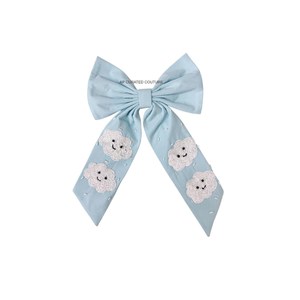 Barrette à cheveux fantôme d'Halloween mignonne avec nœuds scintillants et design de dessin animé pour femmes, personnalisez votre design pour les événements familiaux - Product Image 3