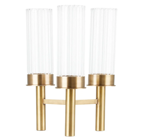 Candélabre à 5 bras en métal blanc pur, style shabby chic, d'inspiration vintage, pour sol ou table. Disponible au prix de gros. - Product Image 2