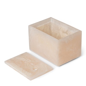 Juego de cajas de almacenamiento de resina de mármol, muy vendidas, con tapa, organizador decorativo, contenedor de almacenamiento multiusos, diseño de lujo moderno - Product Image 3